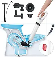 Desentupidor de Alta Pressão Poderoso - Ideal para Desentupir Vaso Sanitário, Desentupidor de Vaso, Desentupidor de Ralo, Comes with 5 Pieces and Adjustable Pressure for Optimal Performance