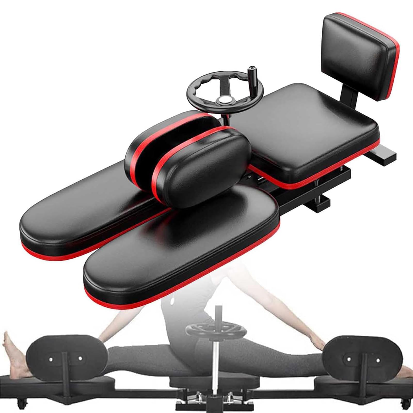Leg Stretcher Stretching Splits Assist Trainer Machine Heavy Duty Leg Stretching Machine for Splits Flexibility for Ballet Yoga Dance Home Gym Exercise for Adult And Kids,Red