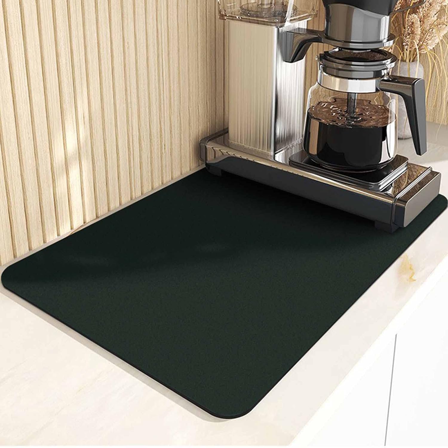 Coffee Mat Hide Stain Rubber, 23 x 15.3Inches Dish Drying