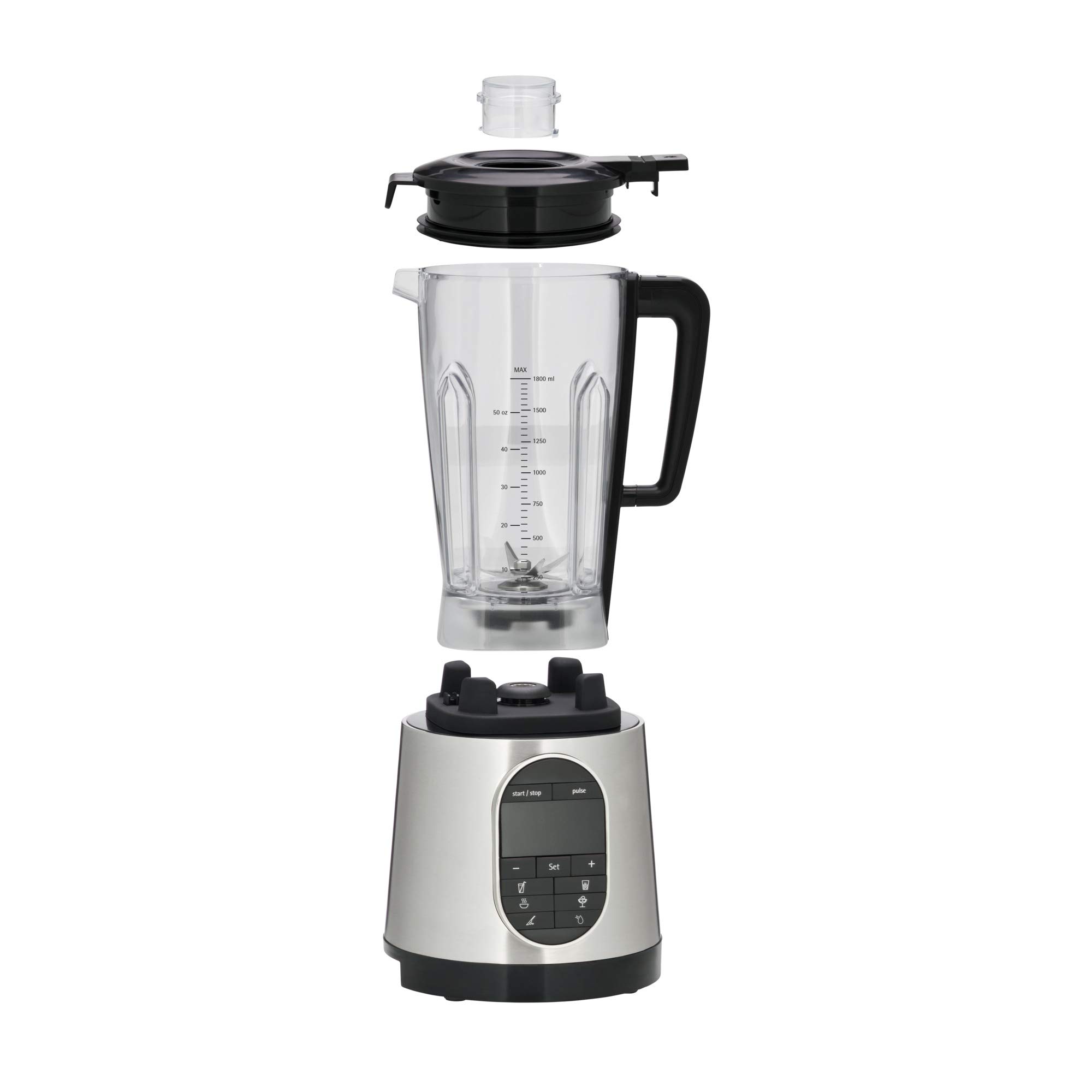 WMF Kult Pro wysokowydajny mikser stojący 1600 W, 36 000 obr./min, pojemnik do miksowania 1,8 l, 6 programów samochodowych, funkcja smoothie, Ice Crush i interwałowa