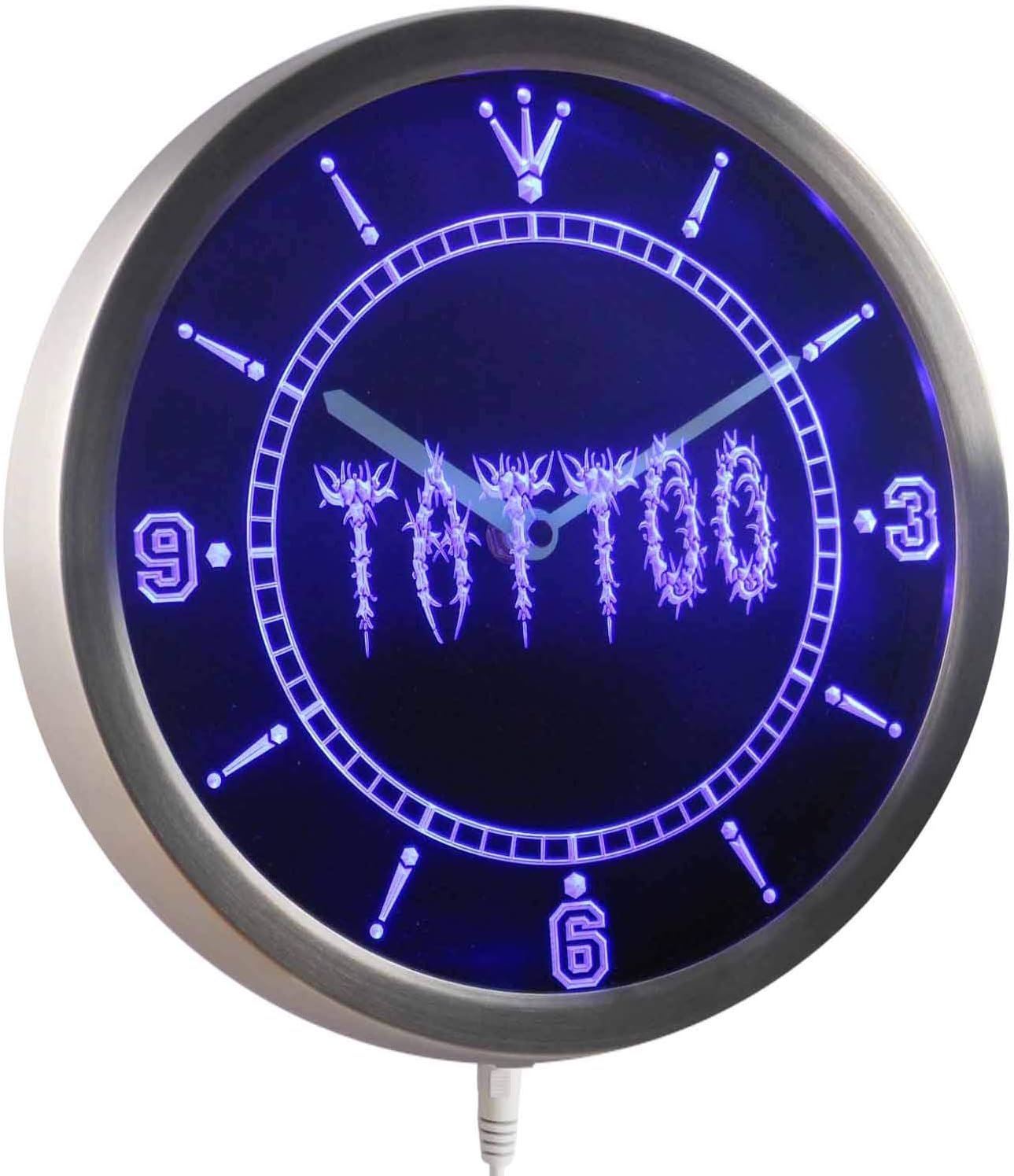 Amazon.co.jp LEDネオンクロック 壁掛け時計 nc0292b Tattoo Shop Neon Sign LED Wall