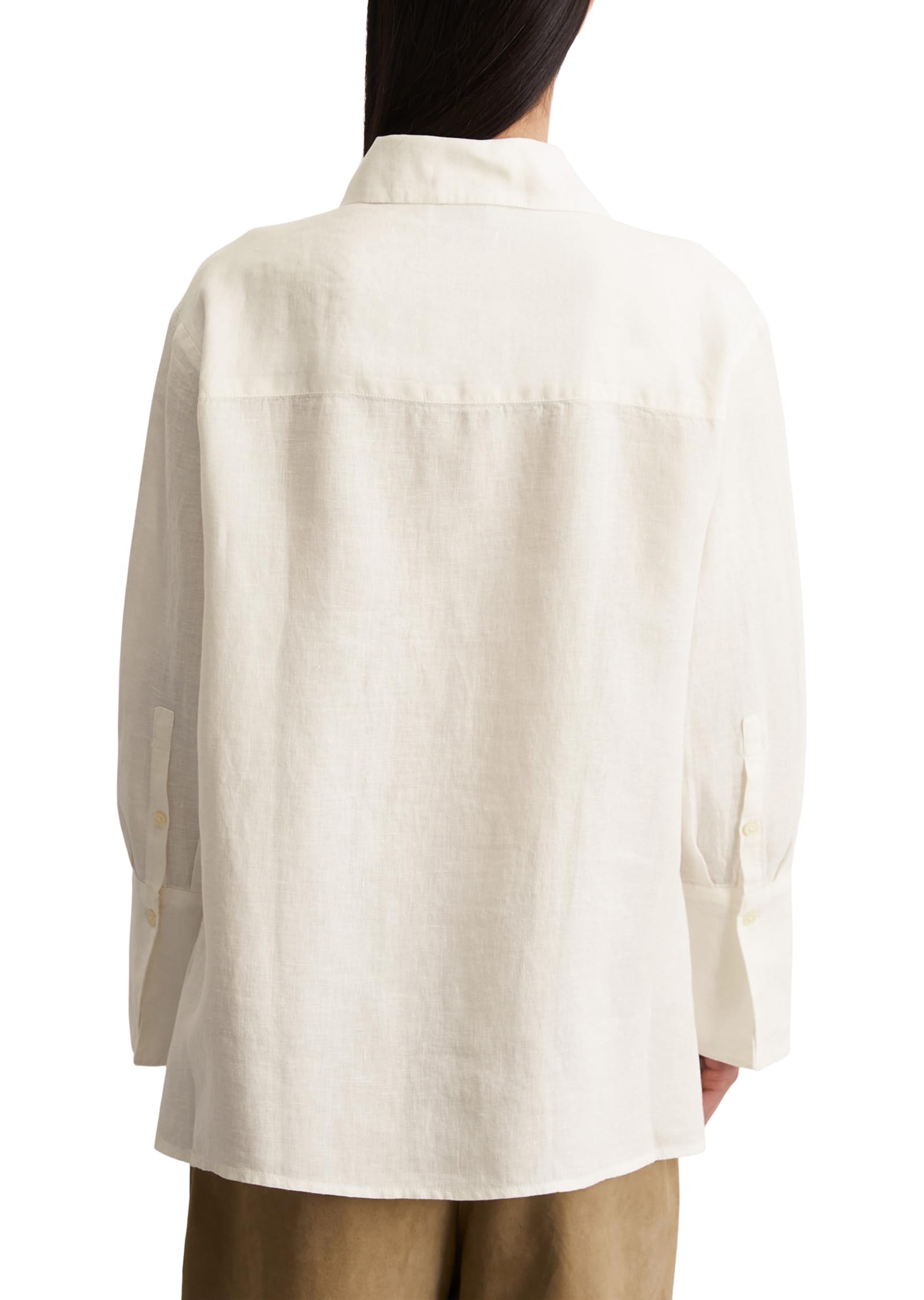 Marc OߴPolo Femmes Chemise en Lin avec col Kent Relaxed fit