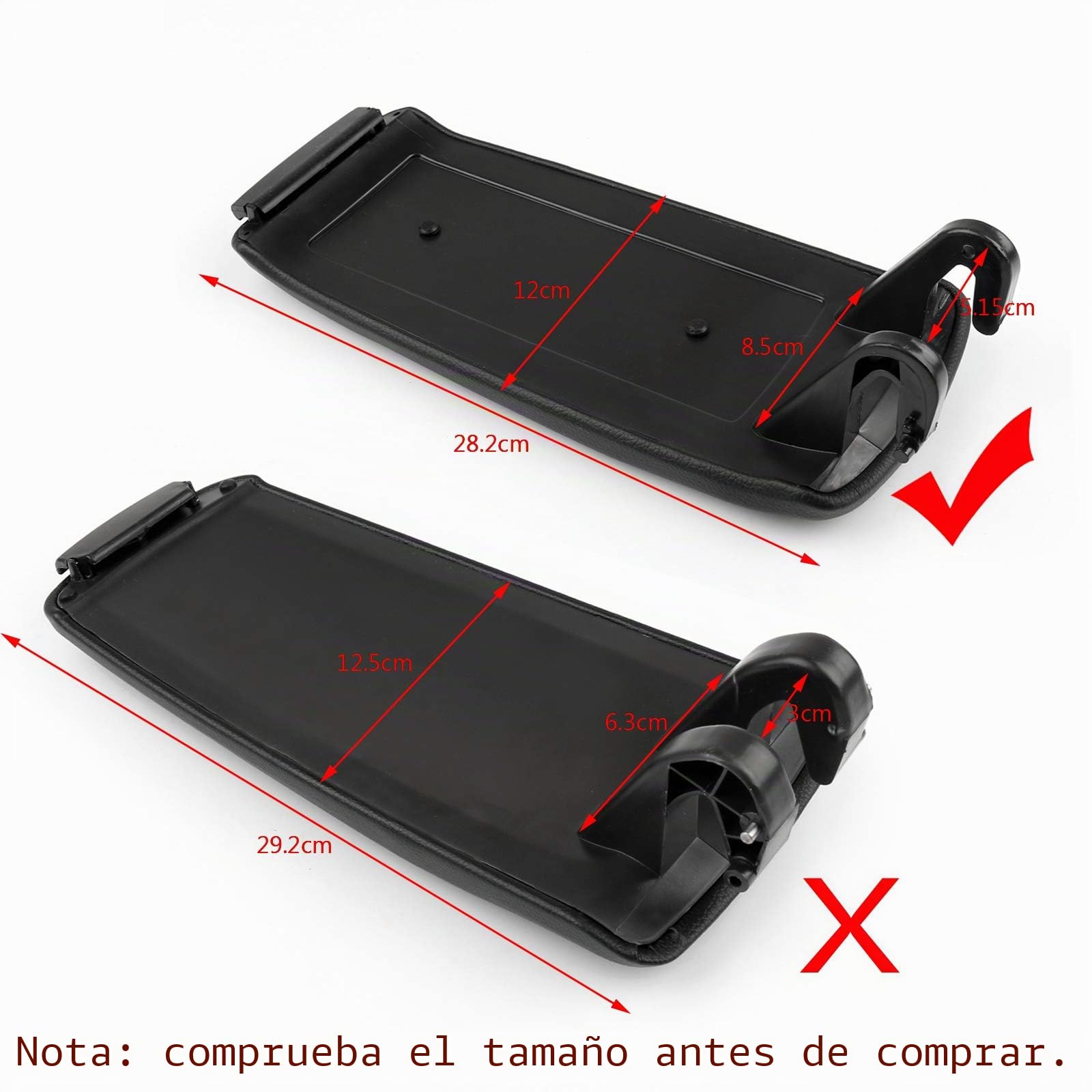 Topteng - Cubierta de reposabrazos de Coche, Cubierta de reposabrazos de PU para Consola Central, Tapa Apto para Audi A4 S4 A6 2000-2008, Negro