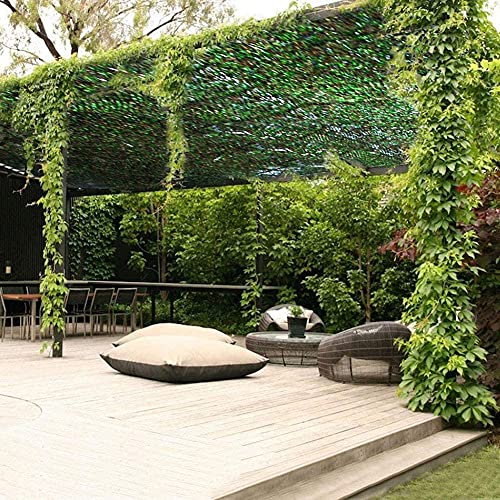 HLMBQ Tarnnetz Sonnenschutz Camouflage Netz 1.5x3m 2x5m 2x10m 3x6m 3x8m 4x6m 5x8m 6x10m Tarnung Woodland Sichtschutz für… – Bild 6