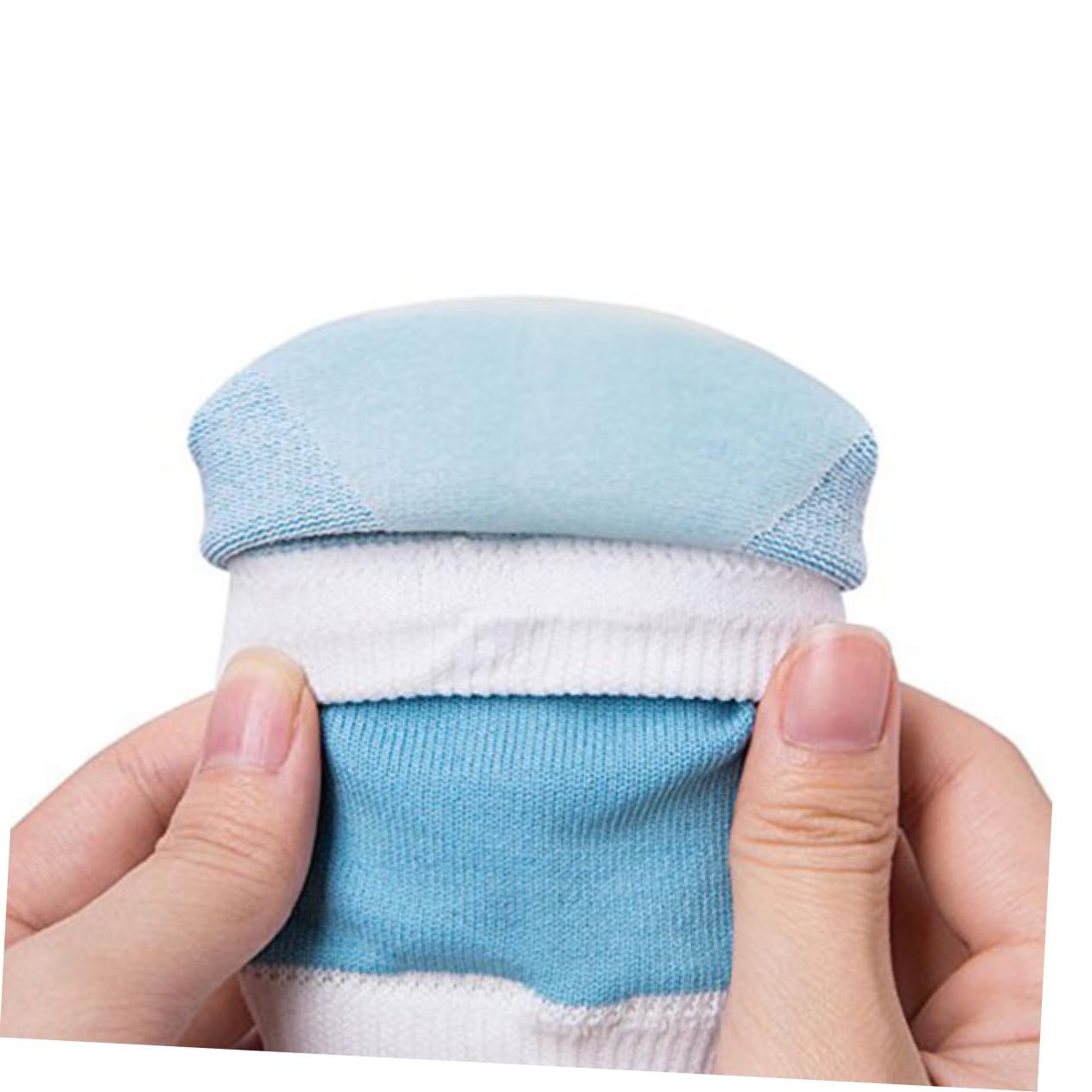 OSOLADY Moisturizing Gel Heel Socks Spa Vented Toe Recovery Socks for Dry Cracked Skin Blue