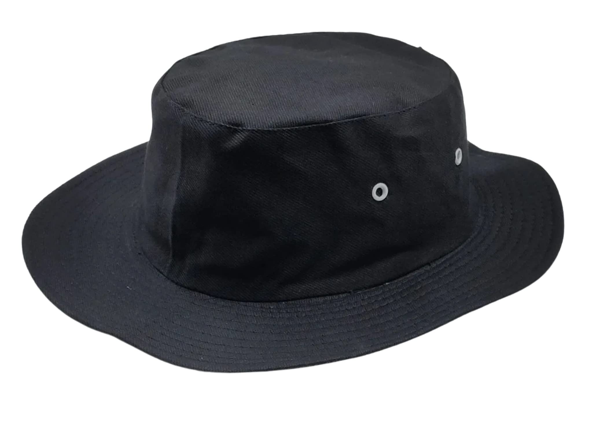 Men's Cotton Round Hat (hat-101_Black; Free Size) (Pack of 1)