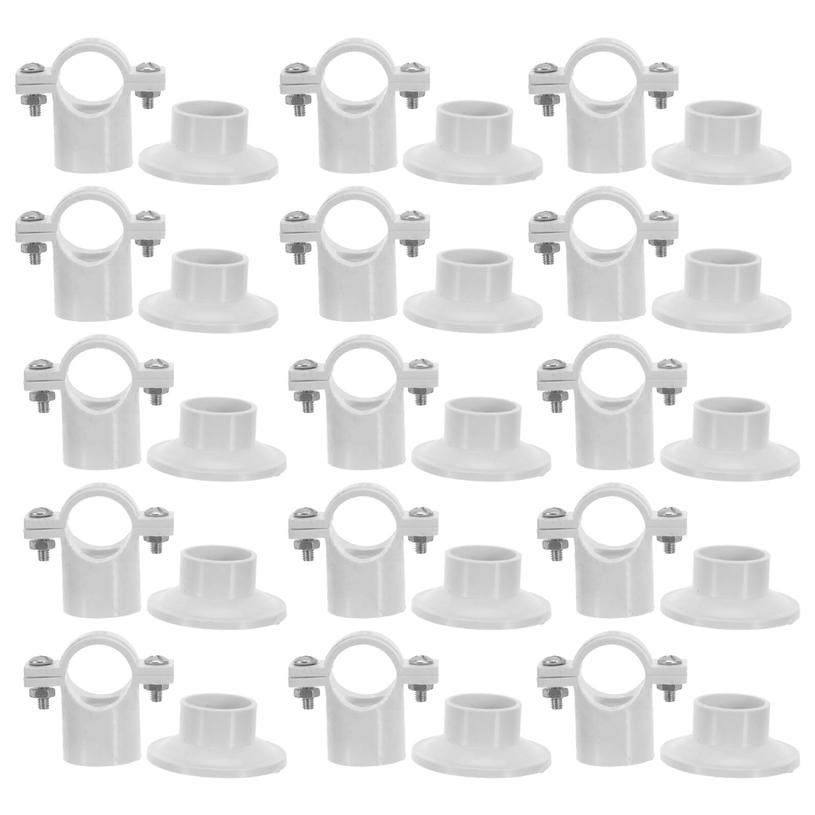 Colliers de serrage en U en PVC blanc haute résistance pour support tuyau