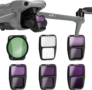ND Filters Set for DJI Air 3, 6Pack Filters-(UV, CPL, ND8, ND16, ND32, ND64) for DJI Air 3 Accessories (Aluminum Version)