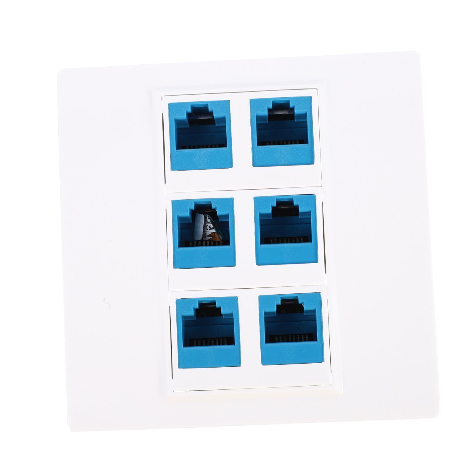 Placa de pared Ethernet para empotrar cables de red de forma limpia en el hogar