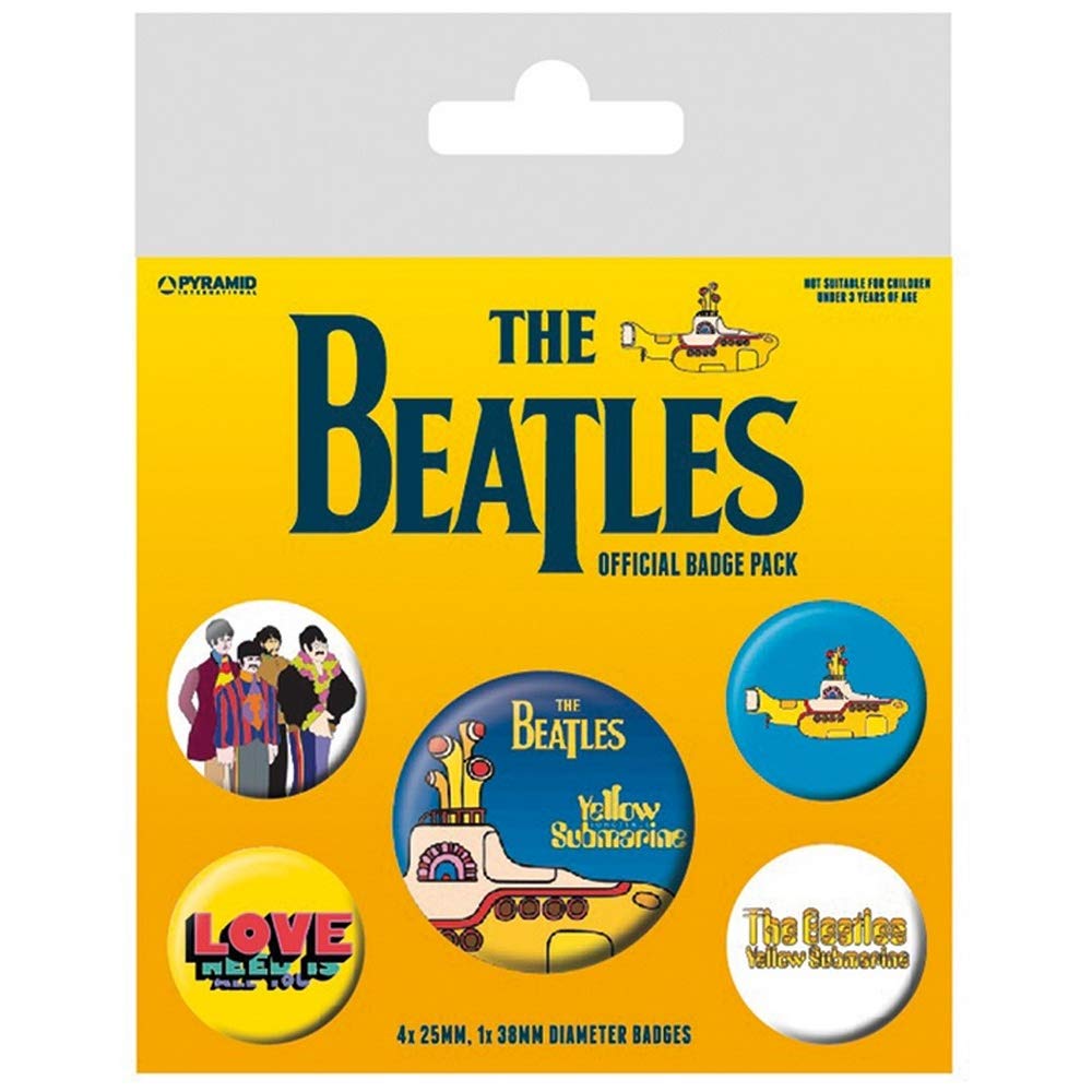 Pyramid International BP80477 The Beatles Yellow Submarine Badge, Multicolore, 10 x 12,5 x 1,3 cm - Les Beatles, Paul McCartney, John Lennon, RIngo Starr, George Harrison Pyramid International BP80477 The Beatles Yellow Submarine Badge, Multicolore, 10 x 12,5 x 1,3 cm