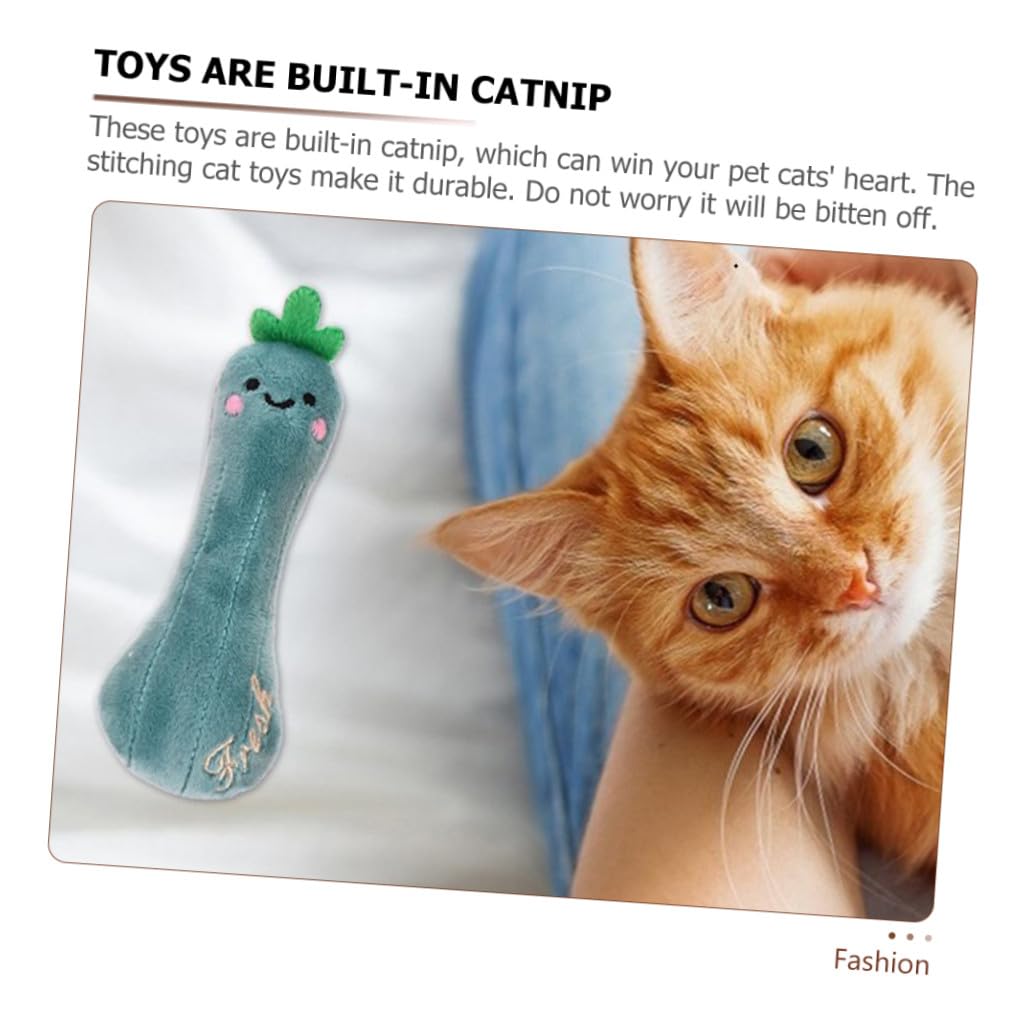 Happyyami Jouet à Mâcher pour Chat en Peluche 3pcs Herbe à Chat D'intérieur Design Mignon et Résistant