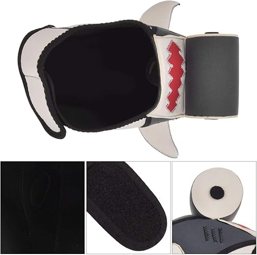 Miniatura 6 de Keenso Capucha de neopreno de varias densidad, equipo de neopreno para bucear con casco de dibujos animados de animales (tiburón)