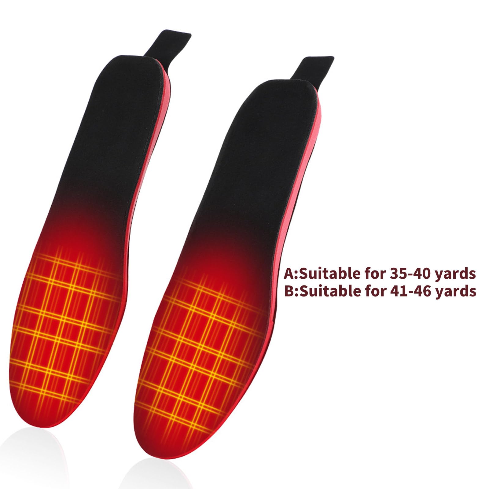 Semelles chauffantes électriques rechargeables USB, chauffe-pieds d ' hiver, lavables et découpables, coussinets de chaussures chauffants électriques pour hommes et femmes