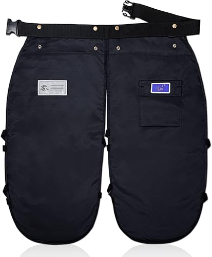 Miniatura 1 de ZELARMAN Chapas de motosierra, delantal de seguridad de motosierra, pantalones de protección de motosierra con cinturón y bolsillo ajustables,