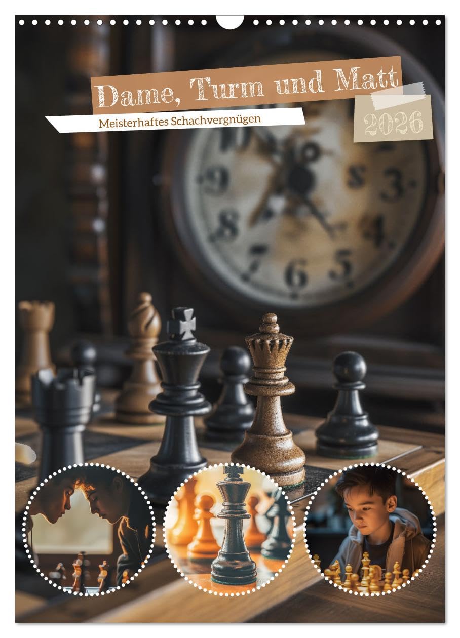Queen, rook and mate UK-Version (Wall Calendar 2026 DIN A3 Portrait), CALVENDO 12 Month Wall Calendar — image 1