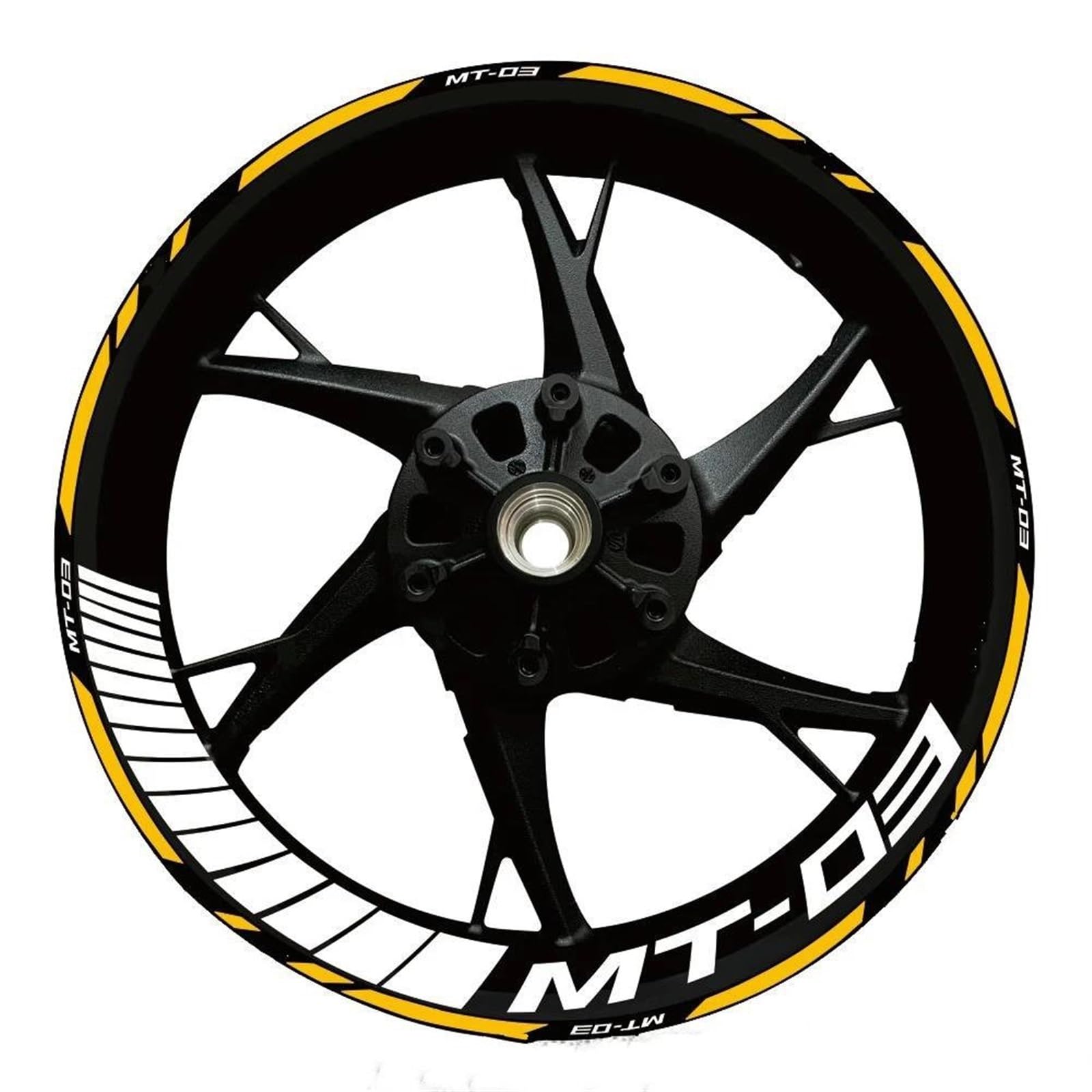 Piwine Style 5 Stickers Motorcycle Wheel Stickers Reflective Decals Rims For Yamaha Mt-03 Mt 03 Mt03 2020-2022(Style 5)