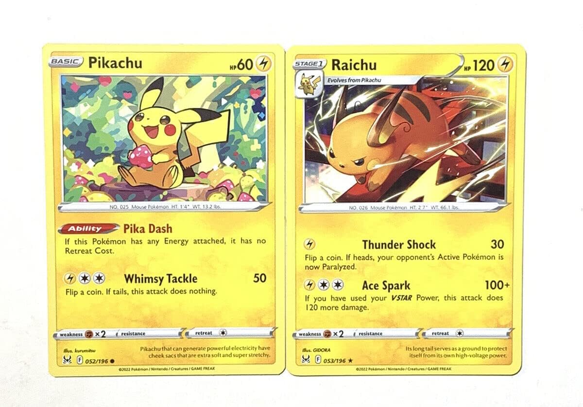 pikachu pokemon card lost origin Raichu & - Rare Lot the official authentication and modern bedding 2019 McDONALD'S POKEMON CARDS Condition:Near-Mint Foil