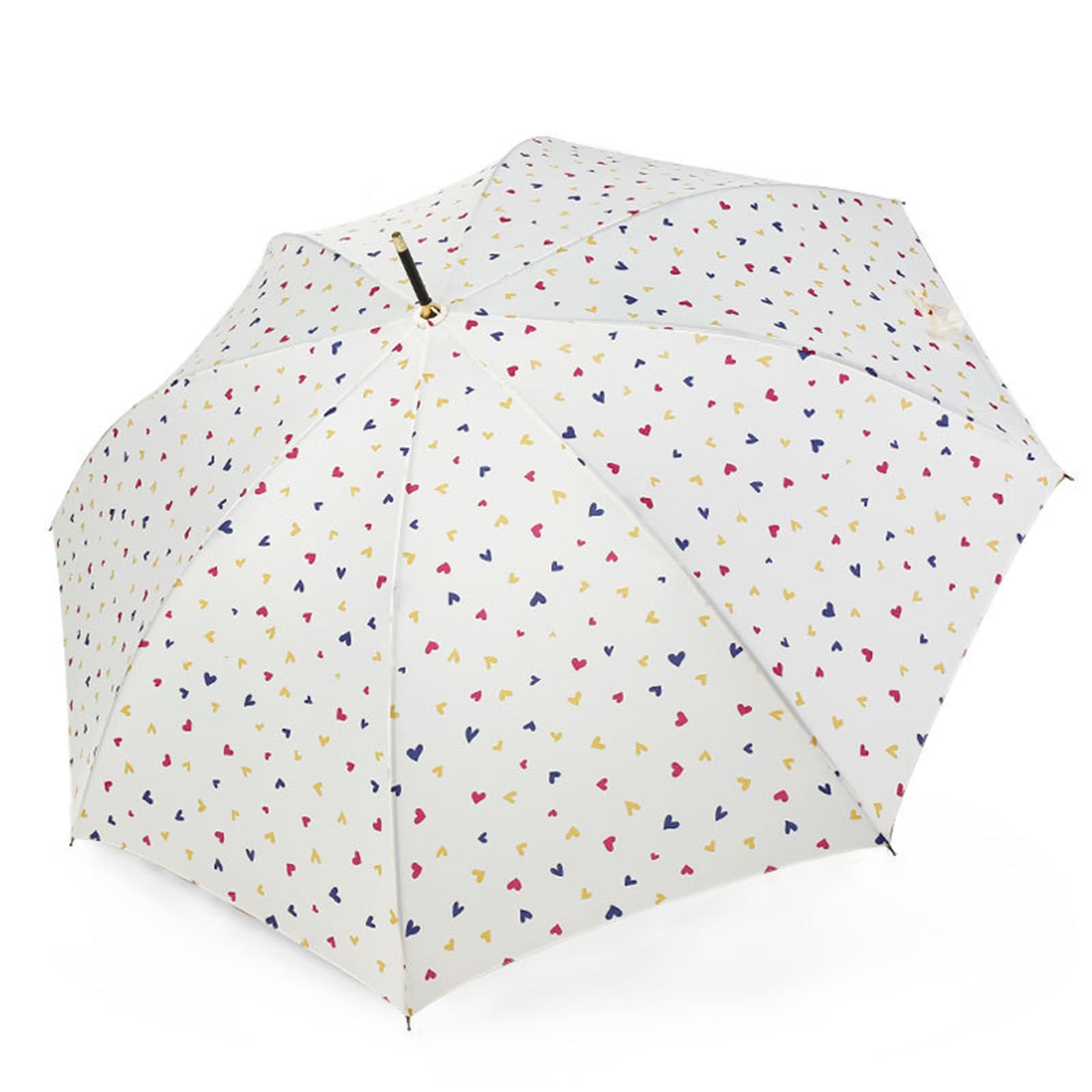 Regenschirm Leichter tragbarer kompakter selbstöffnender vinylbeschichteter Stoff mit langem Griff für Sonnen- und Regenschutz Minimalistisches gestreiftes Design