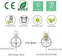 Vista 5 de Bombilla LED G8 de 3 W equivalente a WB25X10019 bombilla halógena de 20 W, bombilla de repuesto de 20 W para microondas GE/Samsung, 120 V, luz Luz