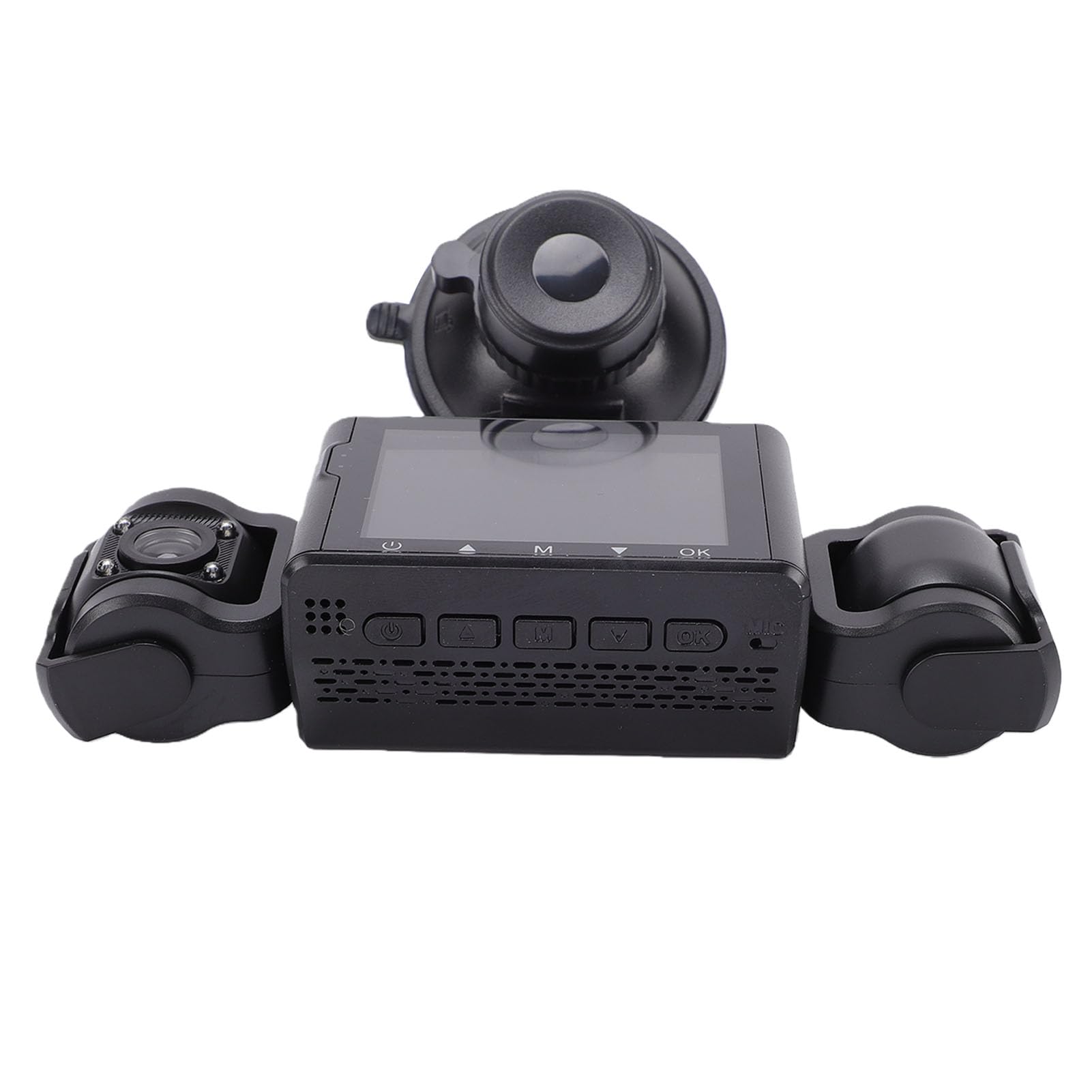 Cocoarm Telecamera da Cruscotto 4 1080P con Copertura a 360 Gradi e | Design a 4 Lenti, Batteria da 150mAh, Schermo da 2,4 Pollici, Supporta Scheda Fino a 64GB, Installazione facile.