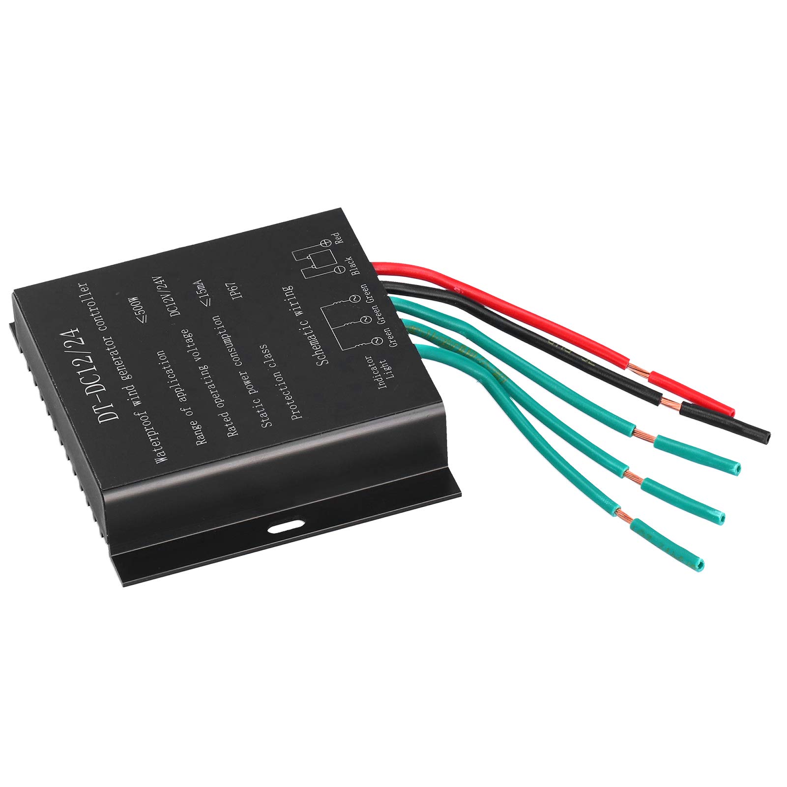 FO5-12/24V 500W Controlador de carga de viento Impermeable Generador de turbina de viento Controlador de carga Regulador Regulador de generador de turbina de viento Regulador de carga de batería