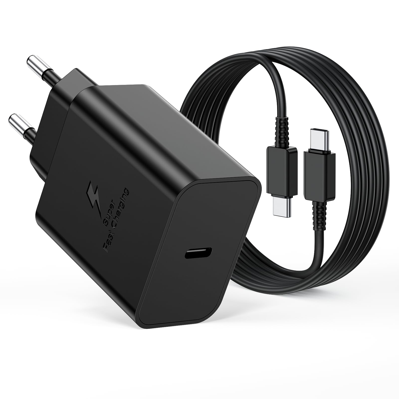Chargeur USB C 45W Chargeur Samsung Charge Rapide et 2M Câble pour Samsung Galaxy S26 S25 Ultra S24 S23 S22 S21 FE A57 A56 A55 A54 A37 A36 A35 A25 A26 A17 A16, Prise USB C Secteur Type C Adaptateur
