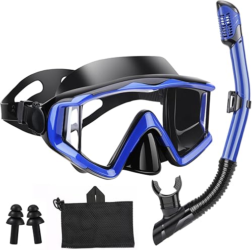 Miniatura 11 de Equipo de esnórquel para adultos, jóvenes y niños, juego de máscara de esnórquel, máscara de buceo, gafas de natación, máscara de buceo, a prueba de