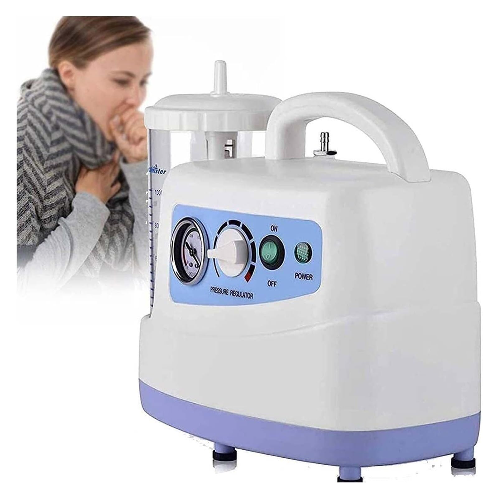 Aspiratore Portatile per Muco e Catarro | Aspiratore Elettrico Automatico e Silenzioso per Anziani e Adulti, Ideale per Casa, Viaggi ed Emergenze