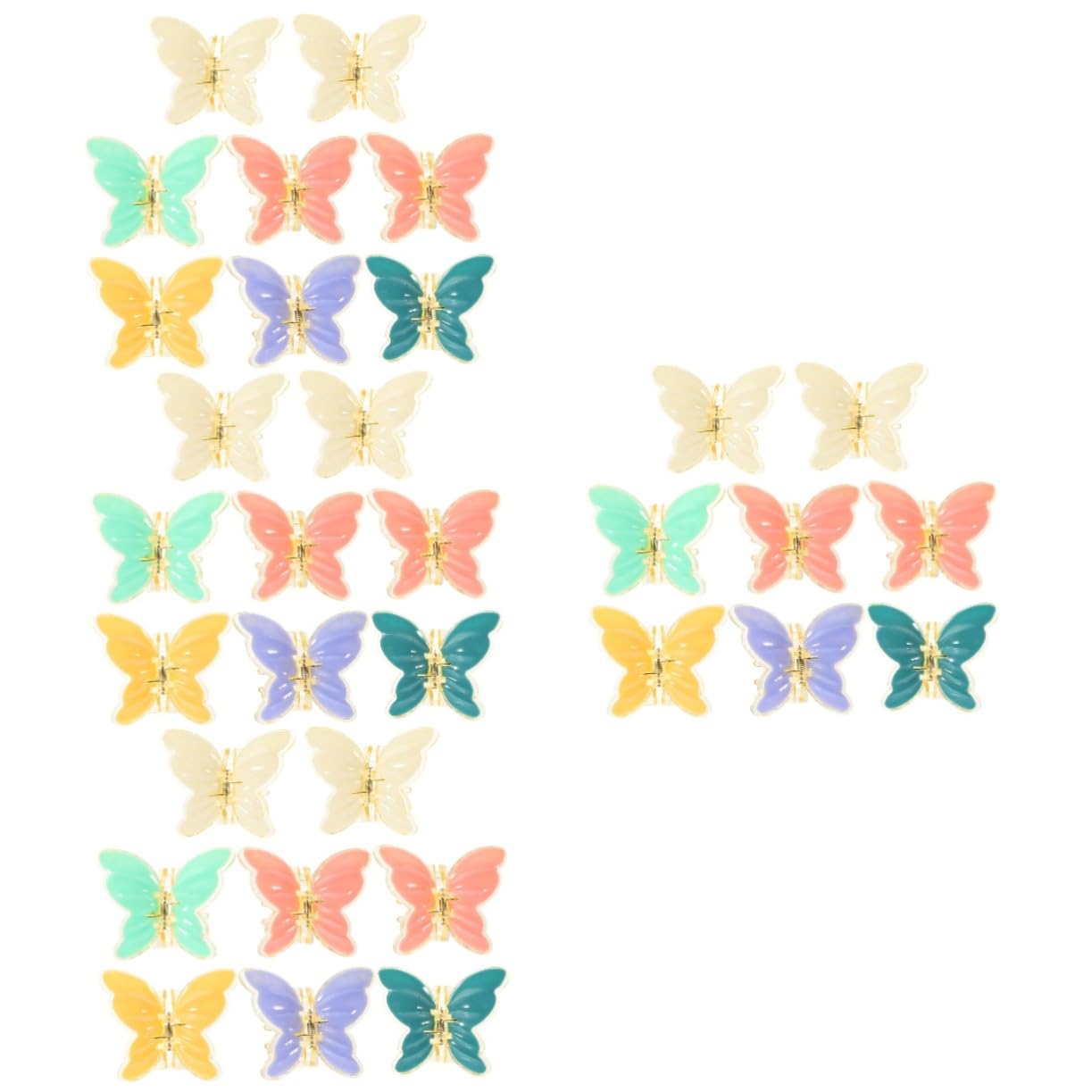 FRCOLOR 32 forcine per capelli, clip per capelli, clip per capelli, diademi per ragazze, mini fermagli per capelli, farfalle, fermagli, copricapo opaco