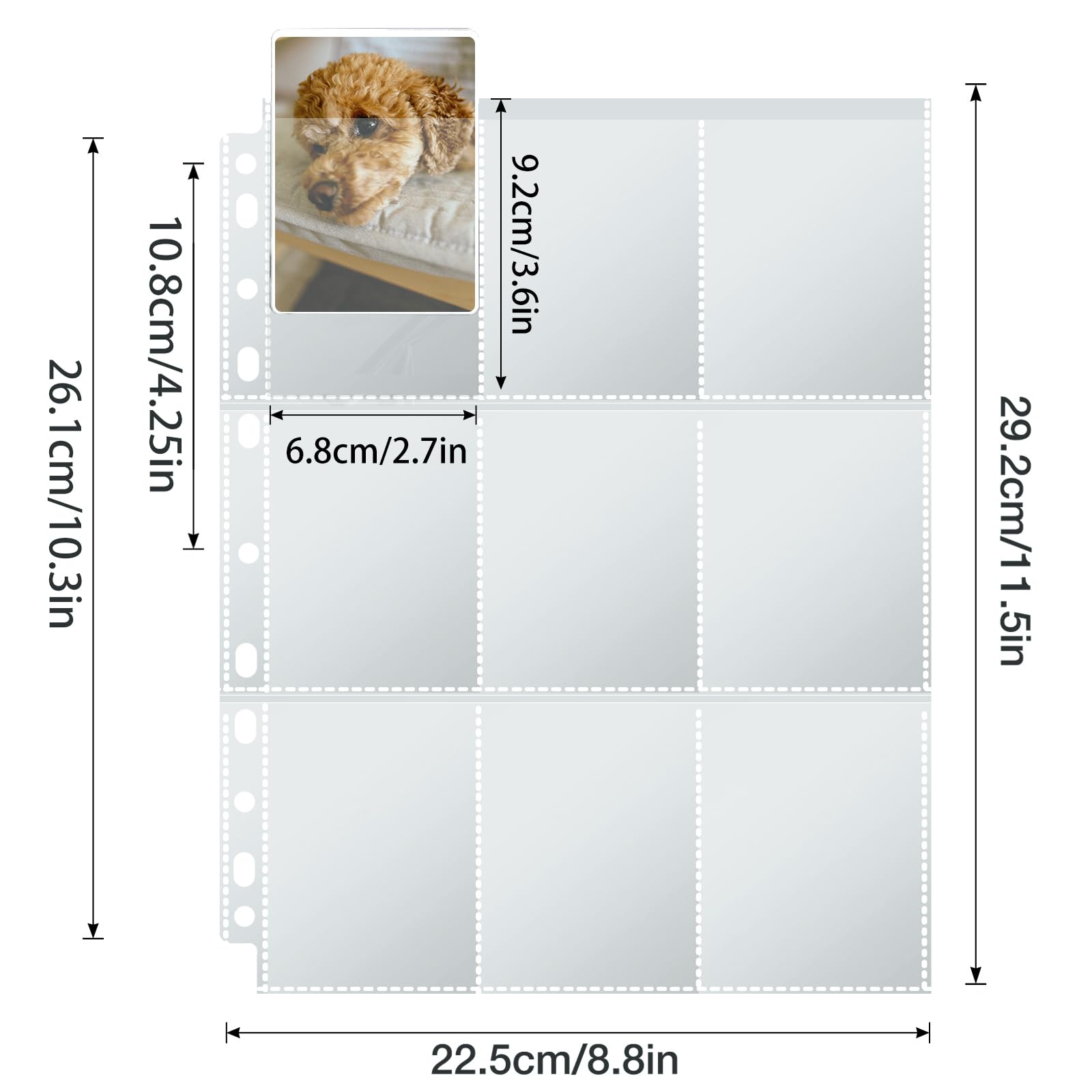 PESLNG Buste per Carte Collezionabili - 80 Pagine, 1440 Tasche (Trasparente)