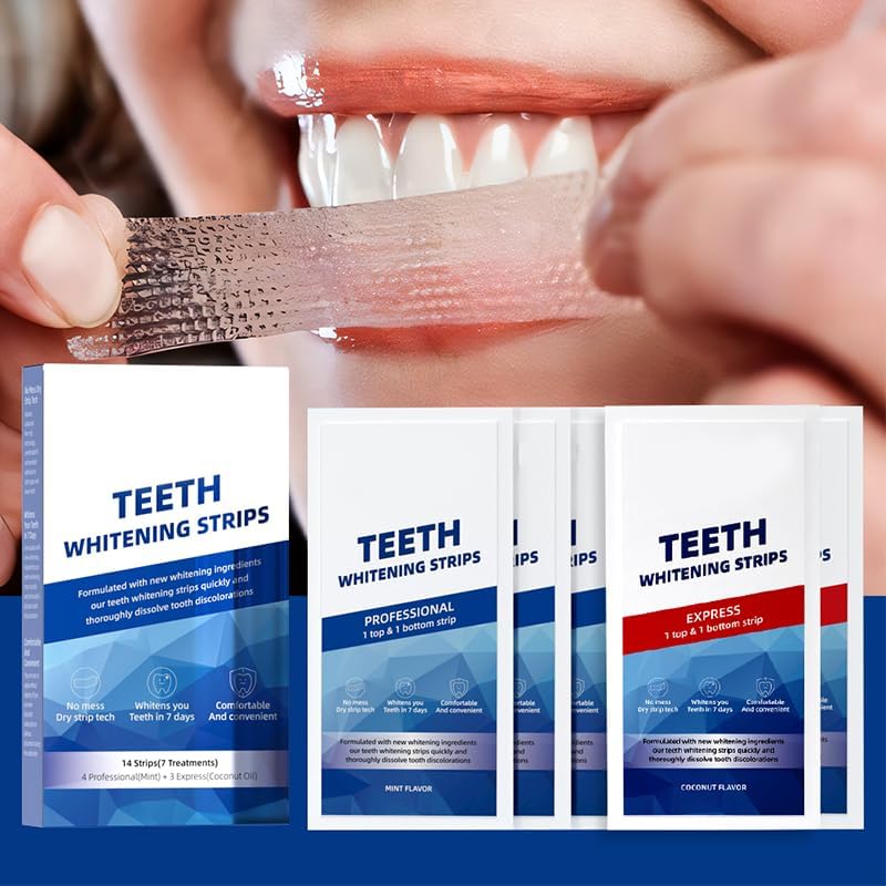Image of Teeth 14 Strips，Strips for Teeth Whitening, Tooth Whitening Removes Tartar Stain Removal, Fresh Breath.