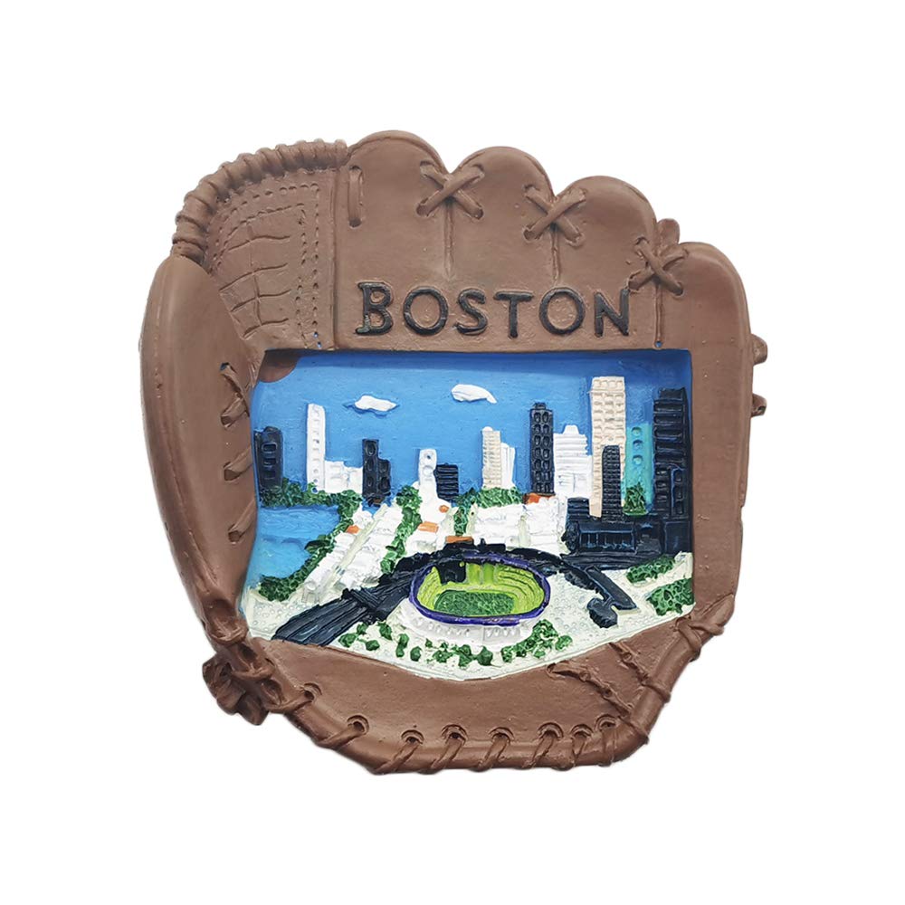 Wedare Boston USA 3D Guanto da Baseball Magnete da Frigorifero Souvenir turistici Adesivi magnetici in Resina Magnete per Frigorifero Decorazione per la casa e la Cucina dalla Cina