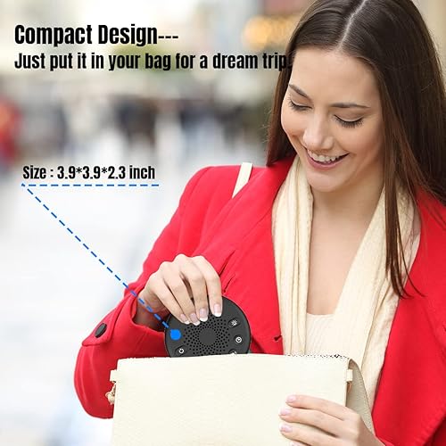 Miniatura 9 de Easysleep Máquina de ruido blanco sonoro con 25 sonidos relajantes y luces nocturnas con función de memoria 32 niveles de volumen y 5 temporizadores