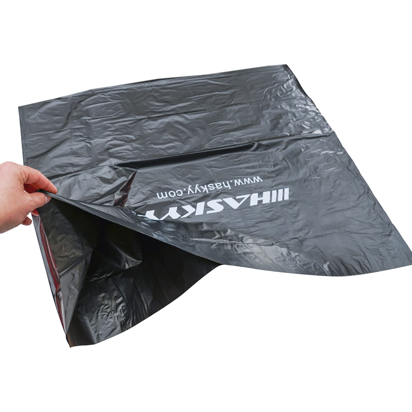 HASKYY XXL Set di 4 borse per pneumatici, dimensioni 110x110 cm fino a 22", fodere premium per pneumatici, set di sacchetti per la conservazione, il trasporto e la conservazione dei pneumatici - NERO