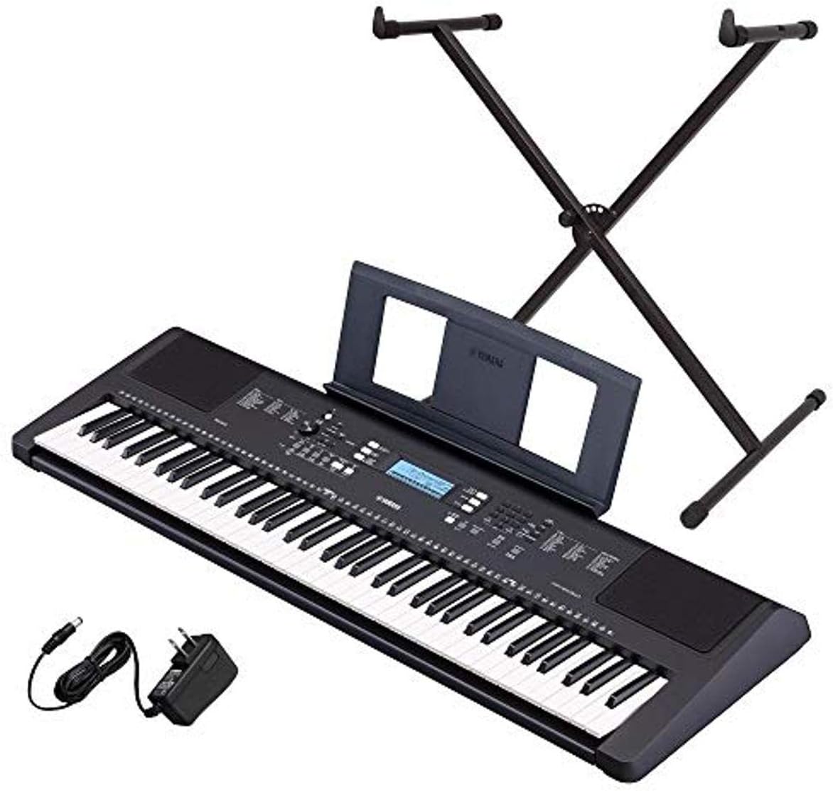 Yamaha PSR-EW310 76-key Portable Keyboard Bundle with Stand and Power Supply