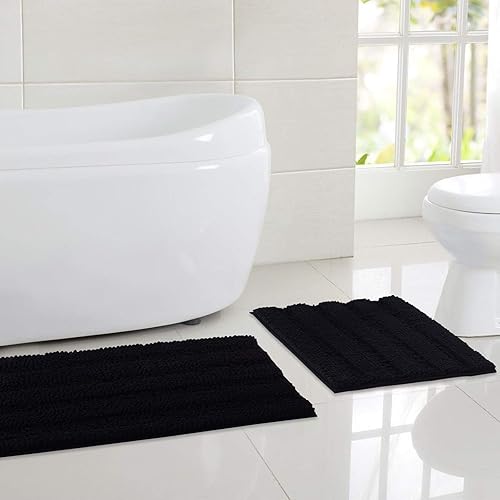 Vista 44 de NICETOWN Tapetes de baño antideslizantes (verde cáscara, 20 x 32 + 17 x 24 pulgadas)