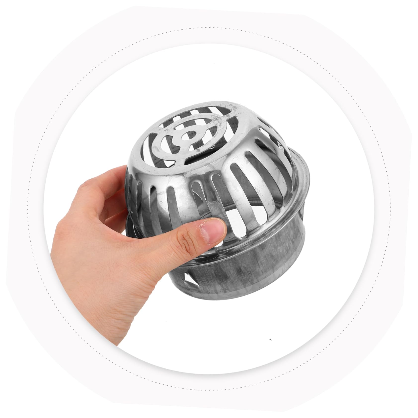 Homoyoyo Couvercle de Drain Acier Inoxydable pour Gouttière Protection Blocage avec Conception à Haute Capacité pour Évacuation Rapide des Eaux Pluviales Prévention des Débris et