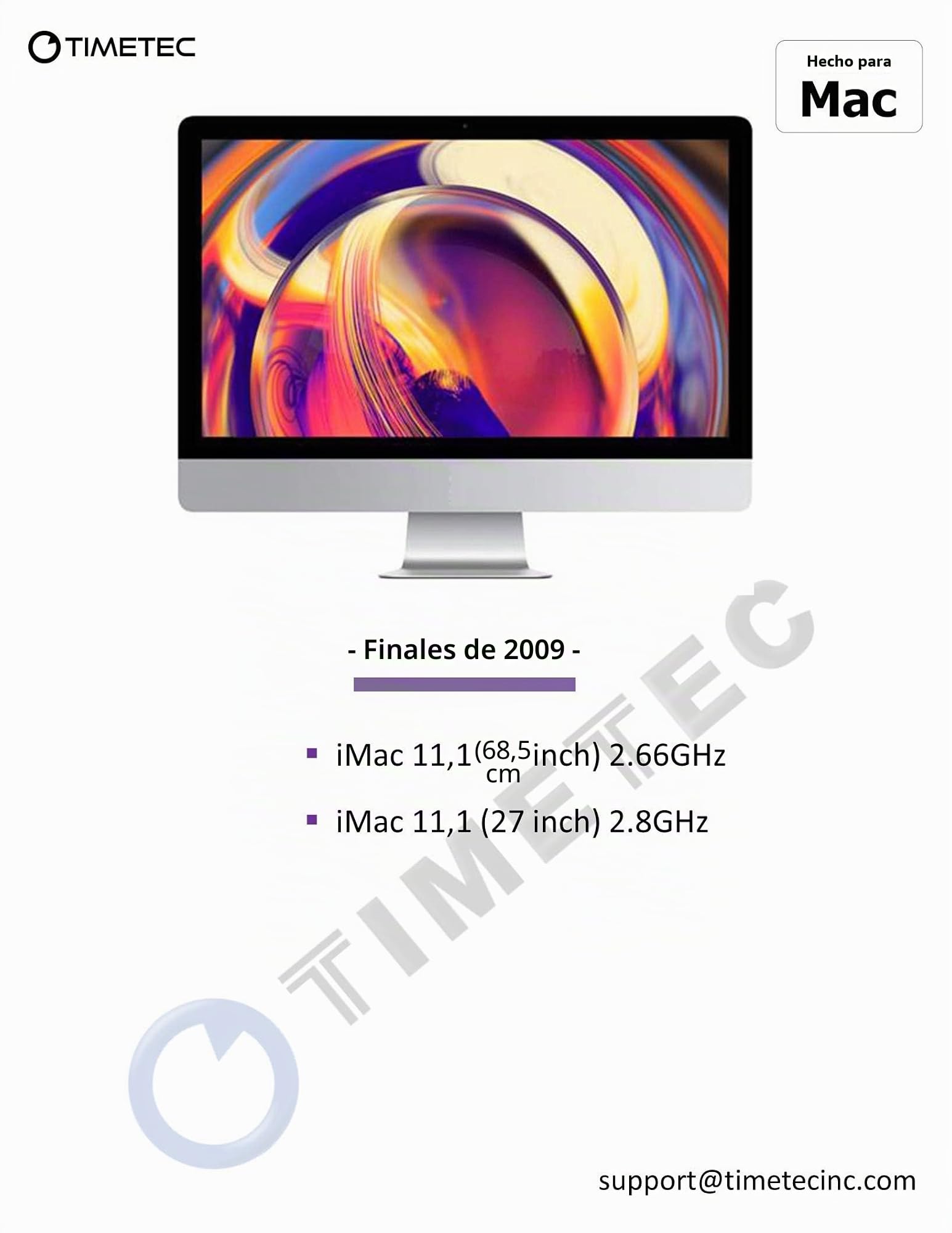 Timetec Kit de 16GB (2x8GB) Compatible para Apple DDR3 1067MHz/1066MHz PC3-8500 RAM para Mac Book, Mac Book Pro, iMac, Mac Mini RAM