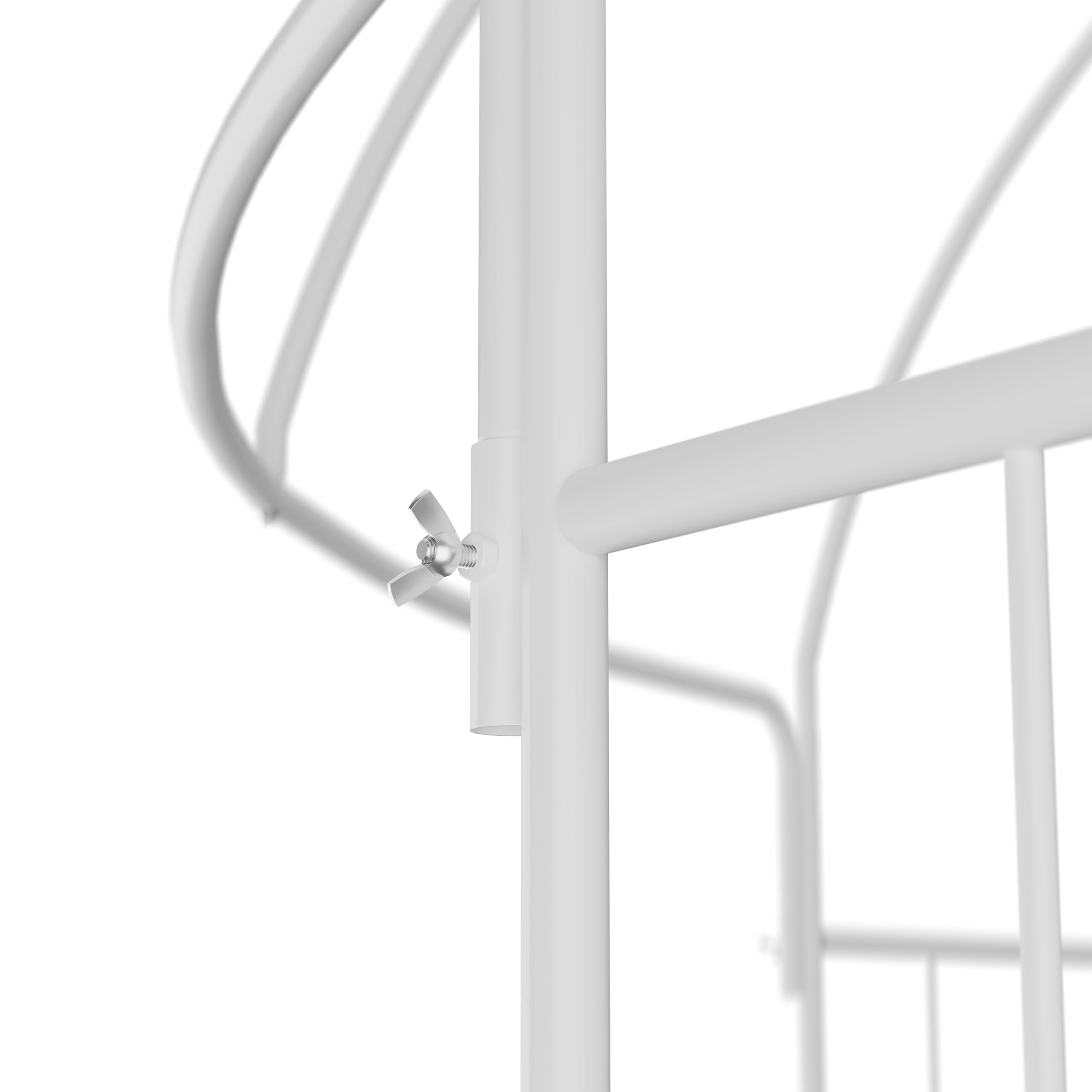 Relaxdays Arco per Piante Rampicanti da Giardino, Gazebo Metallo Rose, Pergola HLP 269x211x211 cm, Padiglione, Bianco
