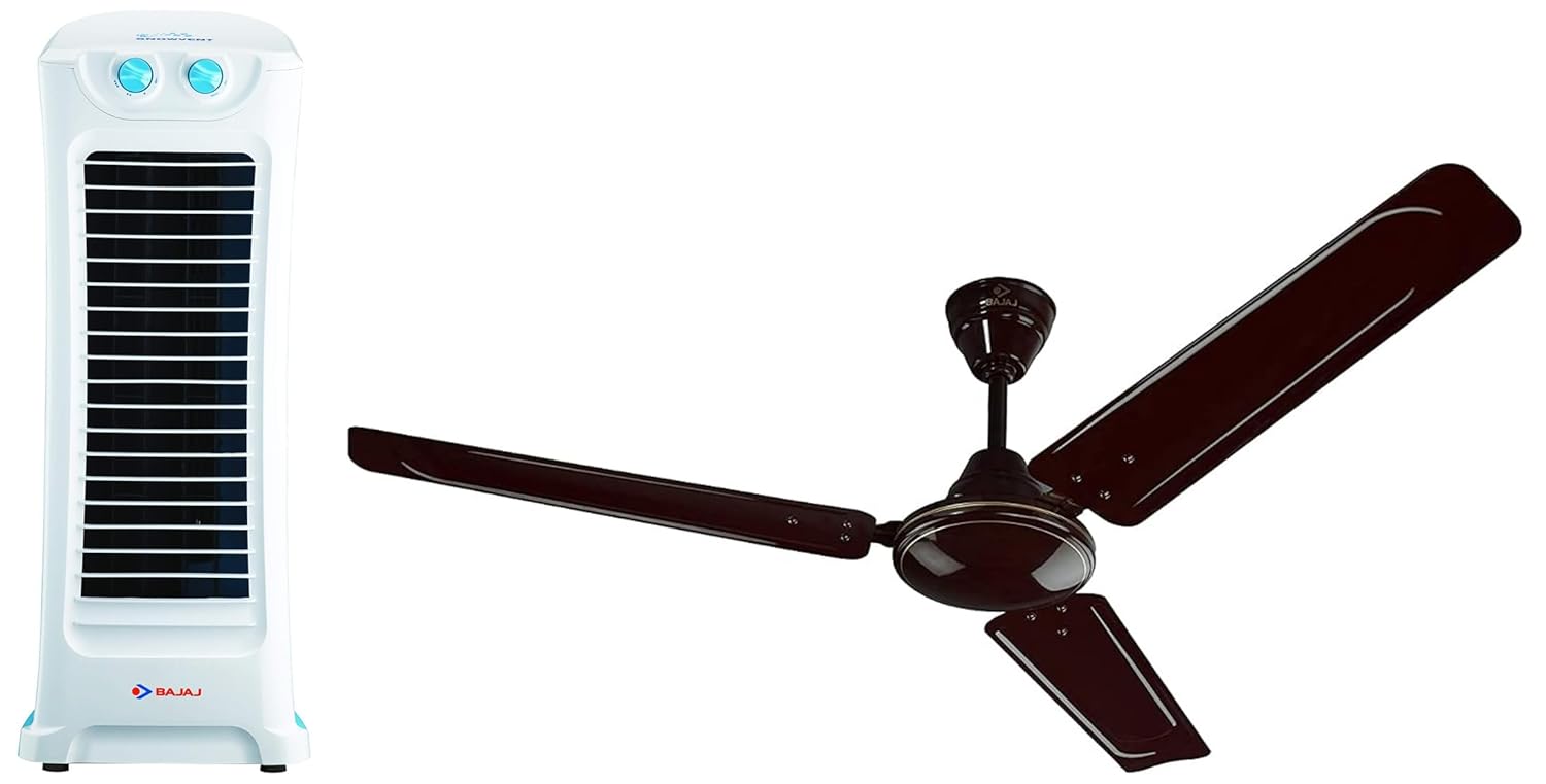 Buy Bajaj Snowvent 150 Watts Tower Fan (BlueTurquoise) Frore 1200 mm