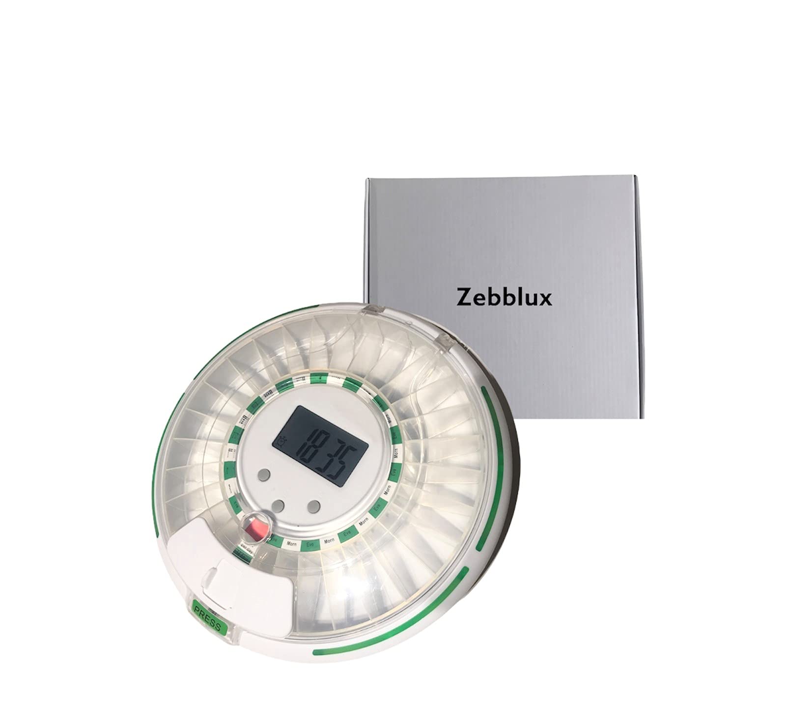 Buy Zebblux Automatic Pill Dispenser, 6 Alarms per Day. Solid Lockable