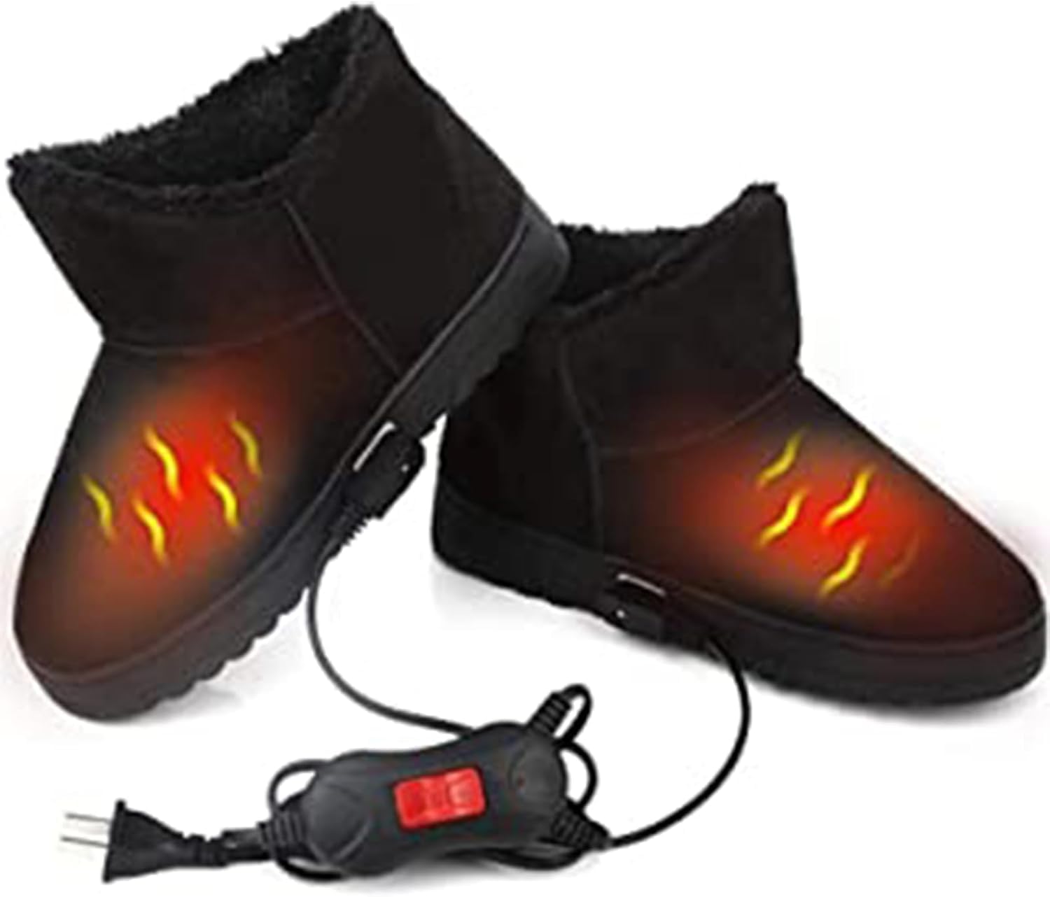Witer Scaldapiedi Riscaldati Stivali Morbidi Peluche Scaldapiedi Riscaldati per Donna Uomo Pantofole Riscaldanti Elettriche Indoor Outdoor Temperatura Regolabile Termico Casa Scarpe, B, 34/36