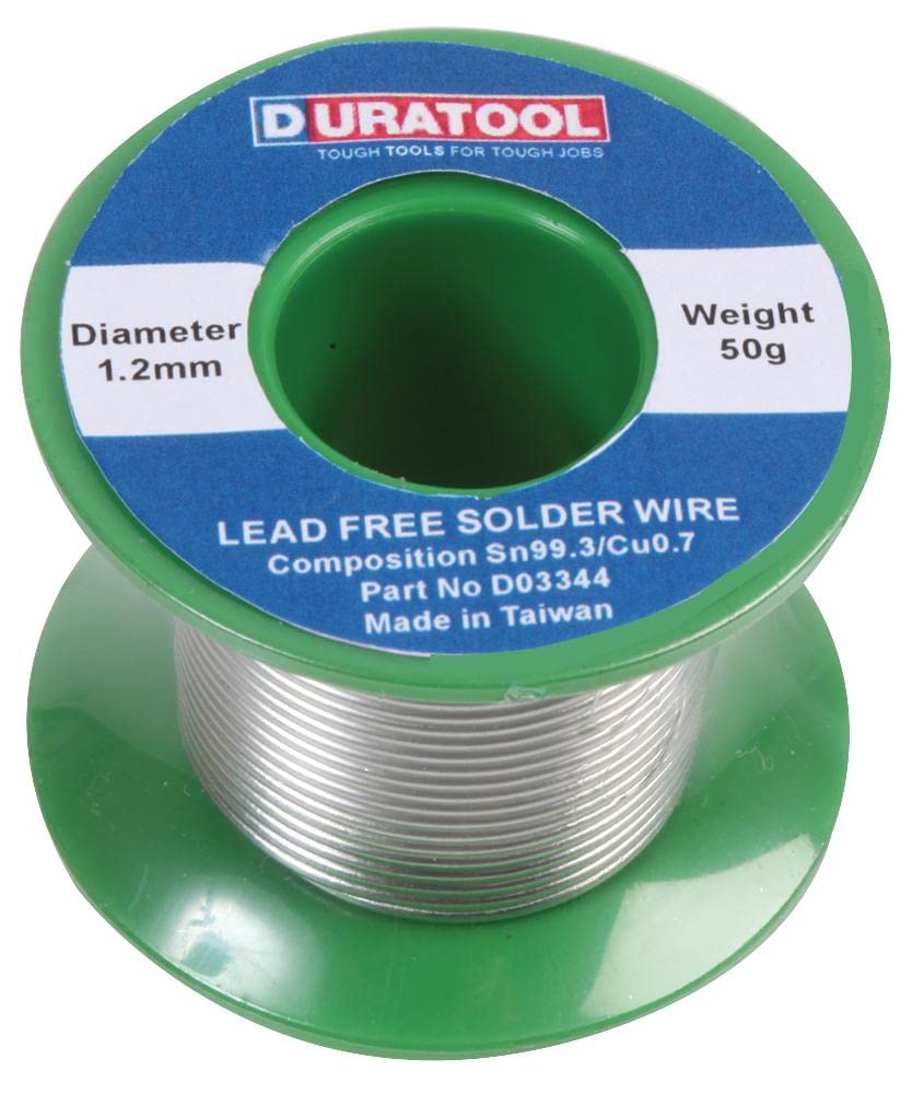 Duratool Lead Free Solder Wire, 1.2Mm, 50G
