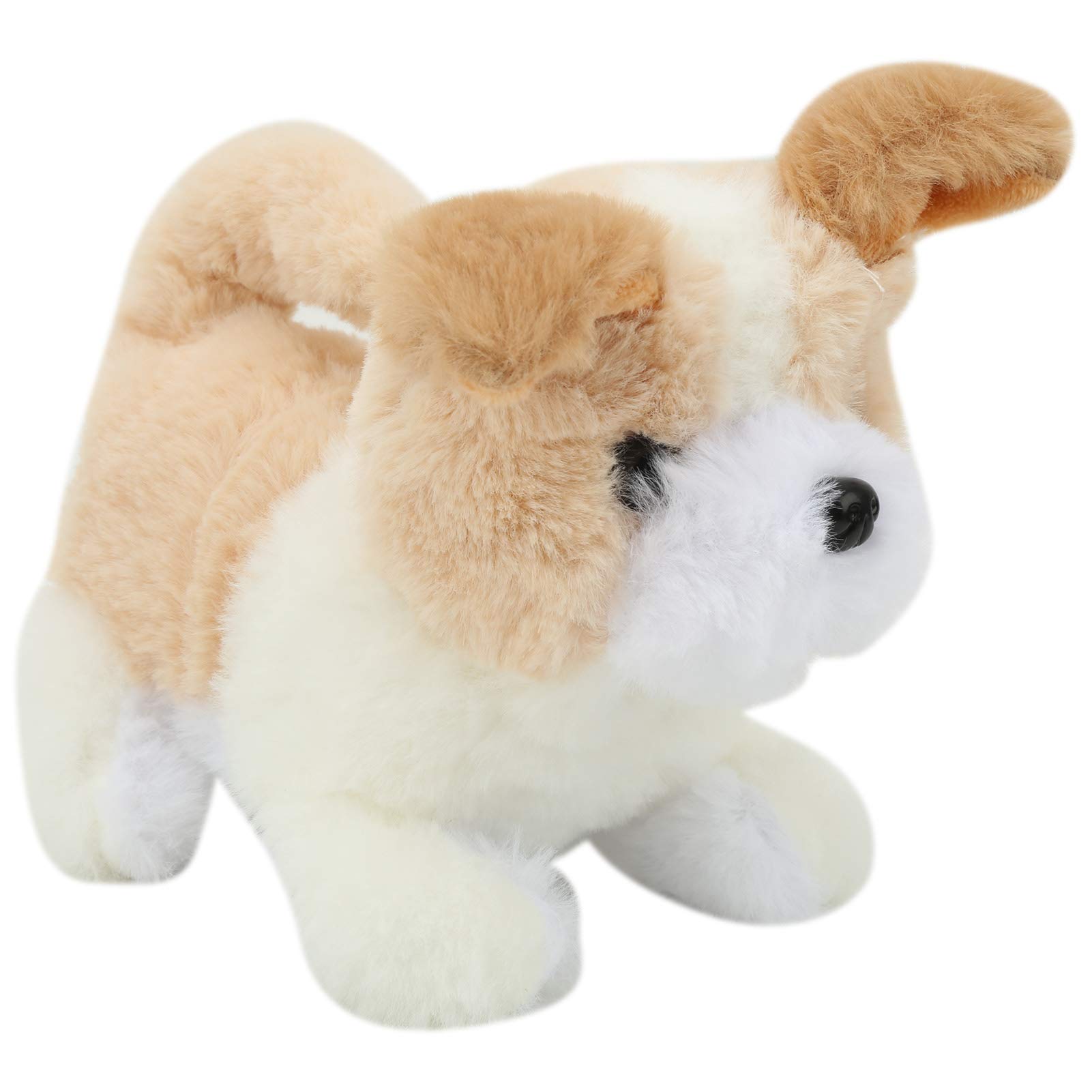 Weiyiroty Electric Plush Dog, Cute Simulation Dog Toy, Multi-Functional Plush Animated Pet Barking Walking Wagging Tail Puppy Dog Toys for Toddler Kids Girl Gift Decoration(#1)