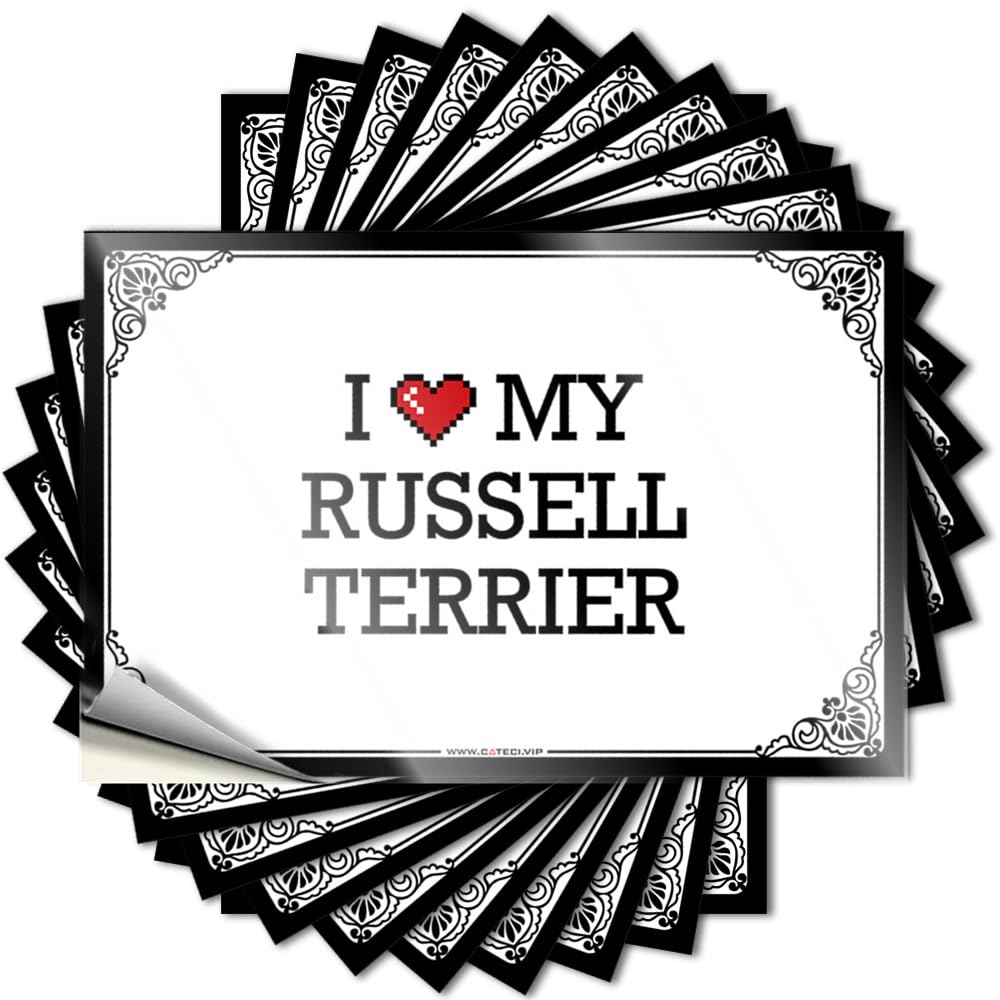 Feminist Decals, Home Gifts Window I Love My Russell Terrier | Funny Quote Beer Decals(12X18CM)
