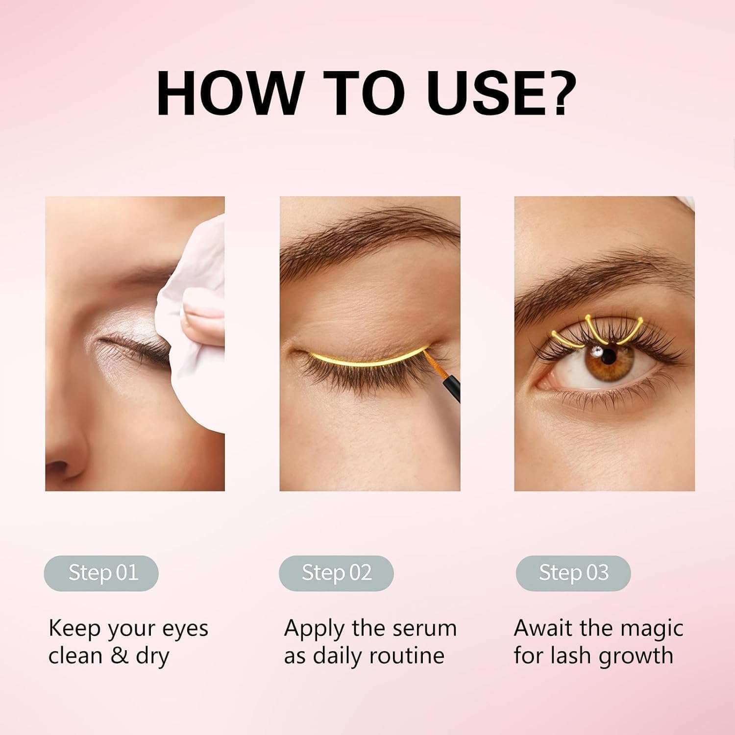 Lash Serum -Eyelash Serum for Thicker, Longer Eyelashes and Eyebrows, Advanced Natural Formula for Longer, Fuller- Safe for Sensitive Eyes - Image 7