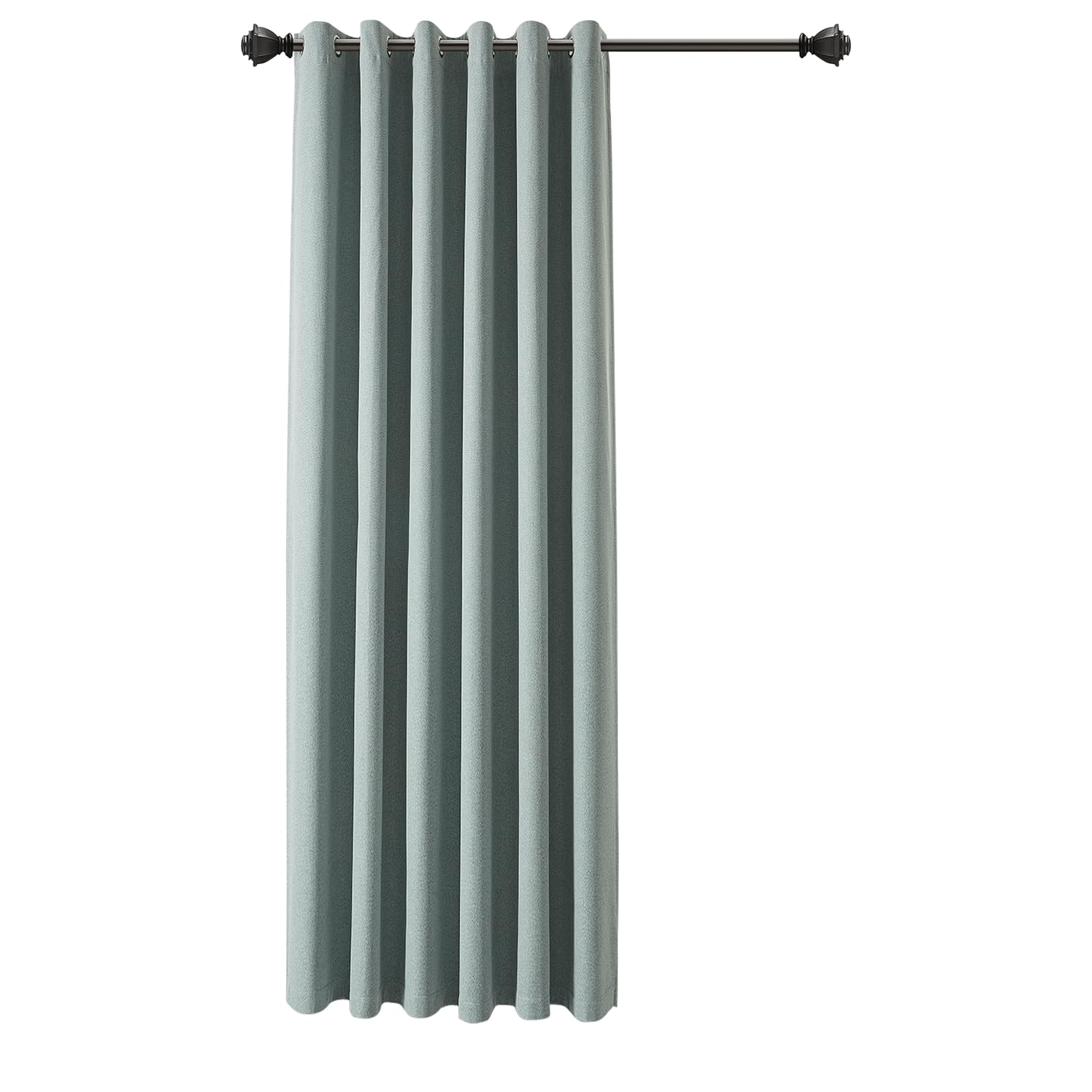 INSPIRE HOMEWARE 100% Blackout Eyelet Linen Curtains for Living Room 66x84 Inch Drop Thermal Insulated & Super soft Ring Top Sage Green Curtain Single Panel with Matching Tie Backs โ image 1