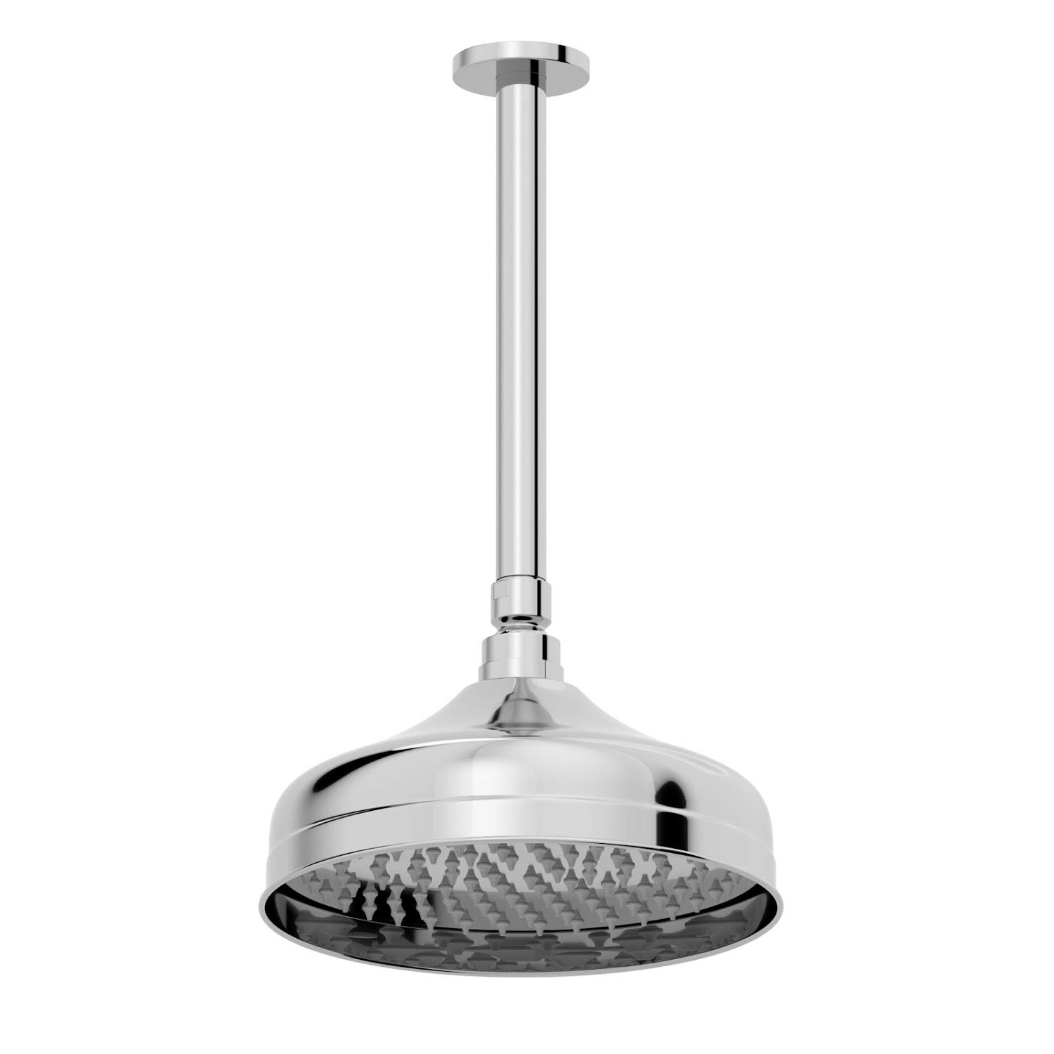 Traditional Bathroom Ceiling Mounted Chrome Round Drencher Fixed Shower Arm Head