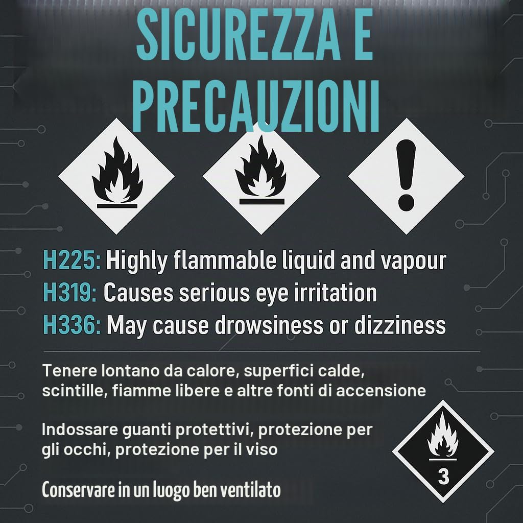 GiDeli Isopropanolo al 99,9%, 2 x 5 l, alcool isopropilico ad alta percentuale, alcool detergente per elettronica, accessori per stampanti 3D, vetro, schermi e lenti