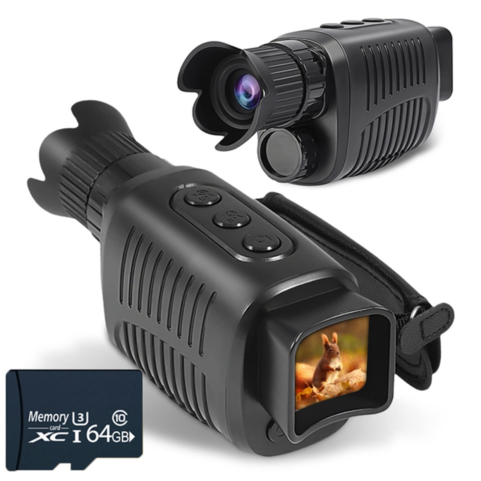 Darkness 300m Monocular Night Vision Device 1080P HD Infrared 5X Digital Zoom Telescope Outdoor Day Night Dual Use(with 64G)